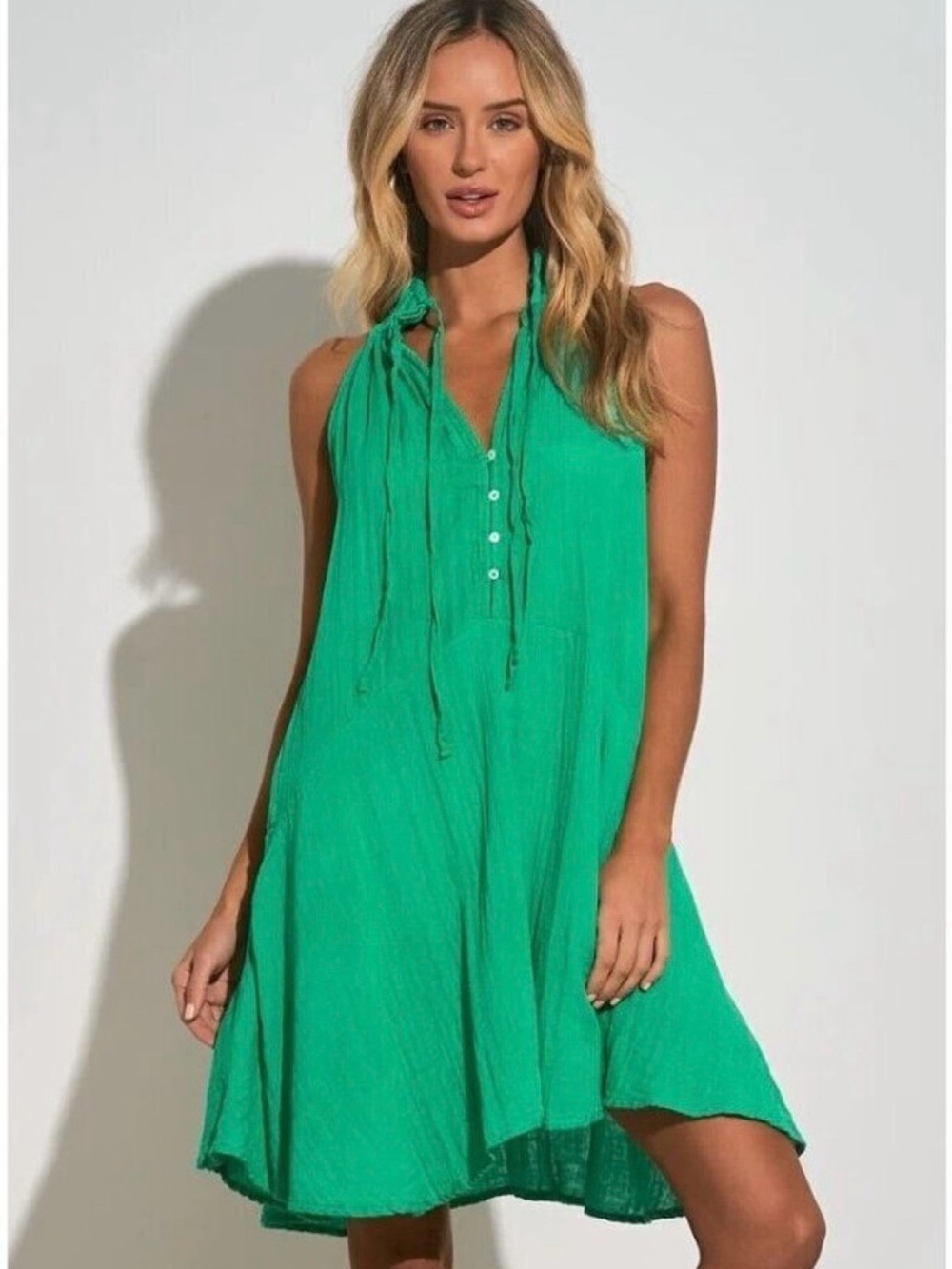 Elan green sleeveless dress